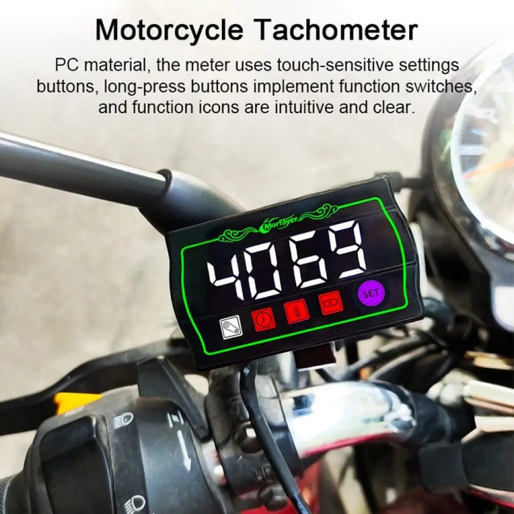Contagiri multifunzione intelligente per locomotiva Morfayer, 4 in 1 Ambient Temperature Gauge, 4 in 1 Water Temperature Meter, 5 in 1 Ambient Temperature Tachometer, 5 in 1 Water Temperature Tachometer