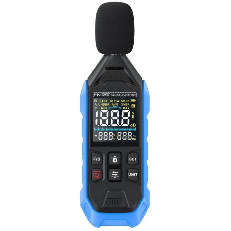 Rilevatore di volume domestico del misuratore di decibel di rumore FNIRSI, Blue