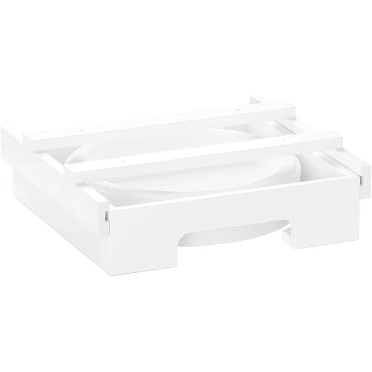 Dispenser per piatti di carta da 9 pollici sotto il mobiletto Portapiatti in bambù Portaoggetti da cucina, 24 x 26.5 x 6.5