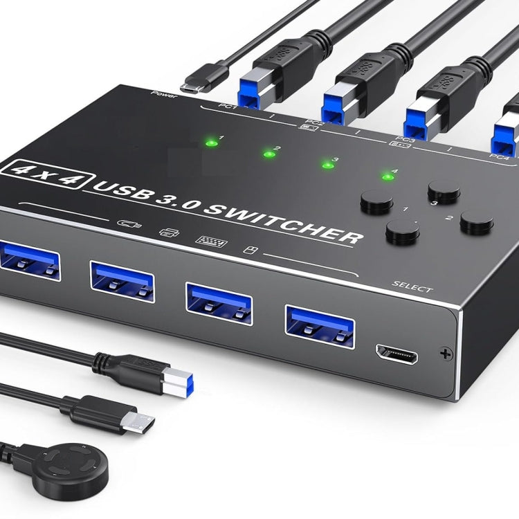 KC-KM434B USB3.0 Dispositivo condiviso USB a 4 porte Dispositivo di condivisione stampante a 4 porte Interruttore tastiera mouse, KC-KM434B