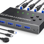 KC-KM434B USB3.0 Dispositivo condiviso USB a 4 porte Dispositivo di condivisione stampante a 4 porte Interruttore tastiera mouse, KC-KM434B