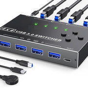 KC-KM434B USB3.0 Dispositivo condiviso USB a 4 porte Dispositivo di condivisione stampante a 4 porte Interruttore tastiera mouse, KC-KM434B