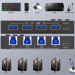 KC-KM434B USB3.0 Dispositivo condiviso USB a 4 porte Dispositivo di condivisione stampante a 4 porte Interruttore tastiera mouse, KC-KM434B