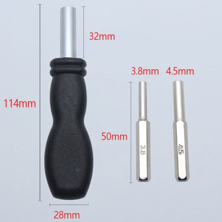 For N64/NGC/SFC Game Console Disassembly Hardware Tools Screwdriver Accessories, 3.8mm Sleeve, 4.5mm Sleeve, 3.8mm+4.5mm Sleeve, Handle