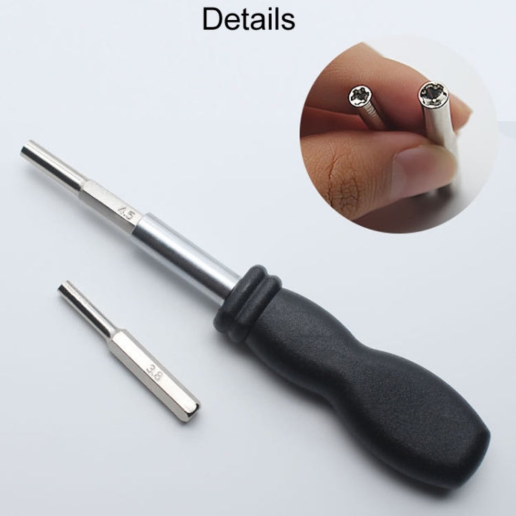 For N64/NGC/SFC Game Console Disassembly Hardware Tools Screwdriver Accessories, 3.8mm Sleeve, 4.5mm Sleeve, 3.8mm+4.5mm Sleeve, Handle