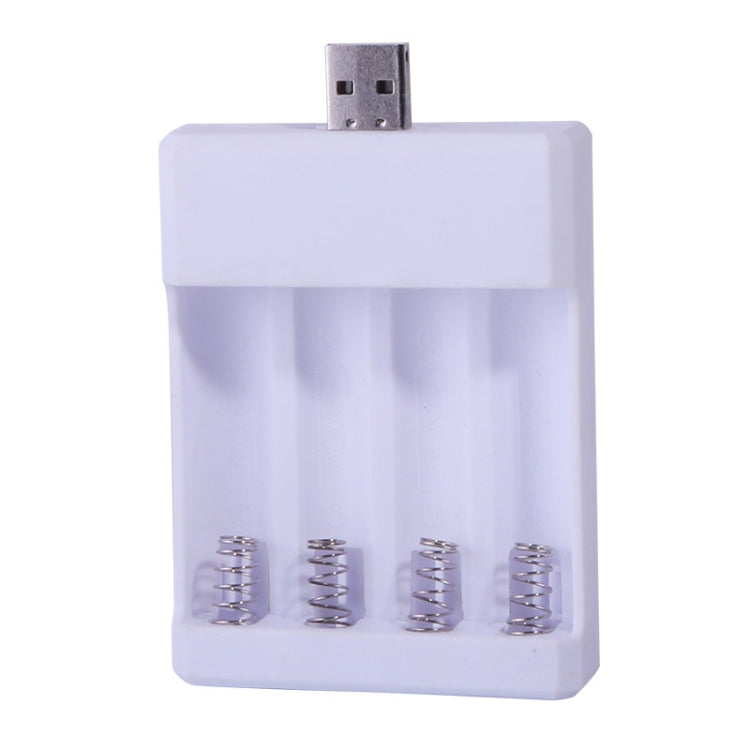 Caricabatterie USB rapido 4 slot per batterie AA e AAA