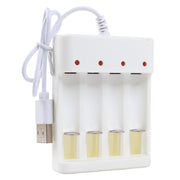 Caricabatteria USB veloce a 4 slot Batteria ricaricabile AA/AAA Scatola di ricarica universale a quattro slot, Directly Plug-in, With Cable