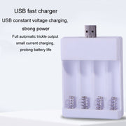 Caricabatteria USB veloce a 4 slot Batteria ricaricabile AA/AAA Scatola di ricarica universale a quattro slot, Directly Plug-in, With Cable