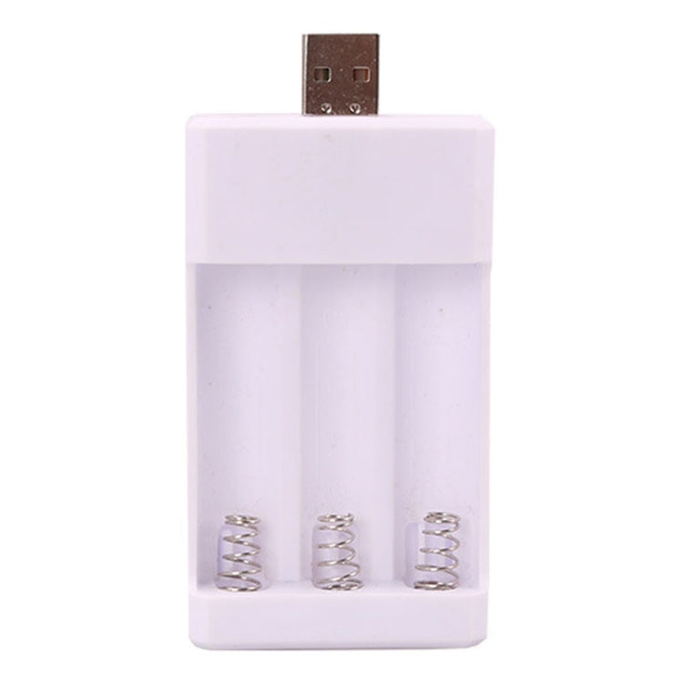 Caricabatterie USB a 3 slot Caricabatterie universale per giocattoli con batterie ricaricabili AA / AAA, USB 3 Slots
