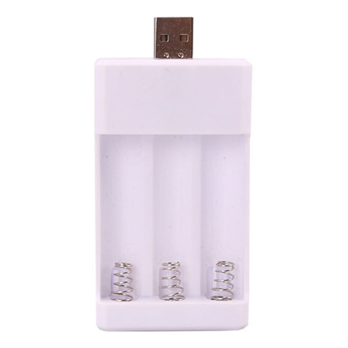 Caricabatterie USB a 3 slot Caricabatterie universale per giocattoli con batterie ricaricabili AA / AAA, USB 3 Slots
