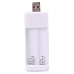 Caricabatterie USB 2 slot per batterie AA e AAA