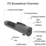 Xiaodong P2 Electric Screwdriver Mobile Phone Repair Tool with Electronic Torque Brake, Standard, For Apple