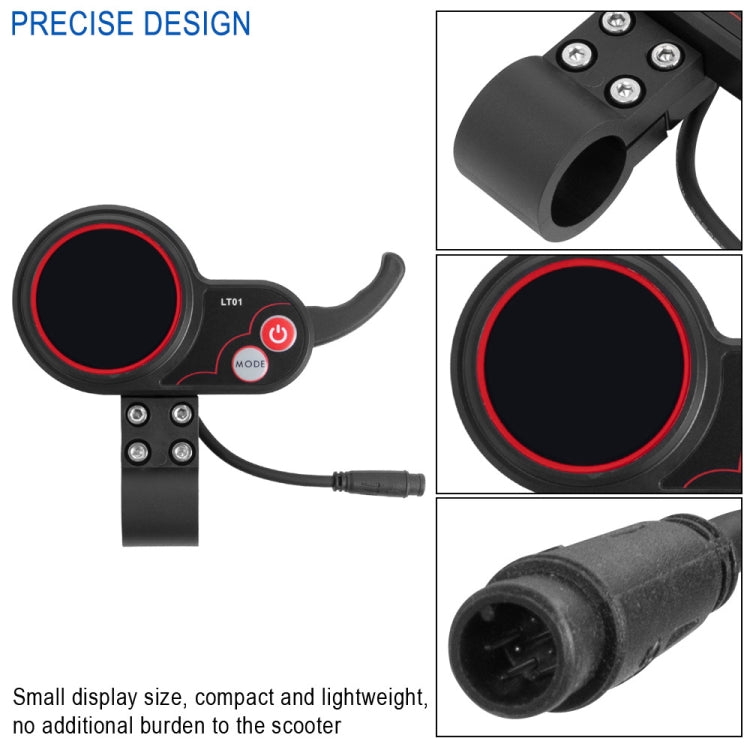 Strumento scooter elettrico con display LT01 a 6 pin per Kaabo Mantis8 / Mantis10 / WOLF WARRIOR X, LT01 6 Pin