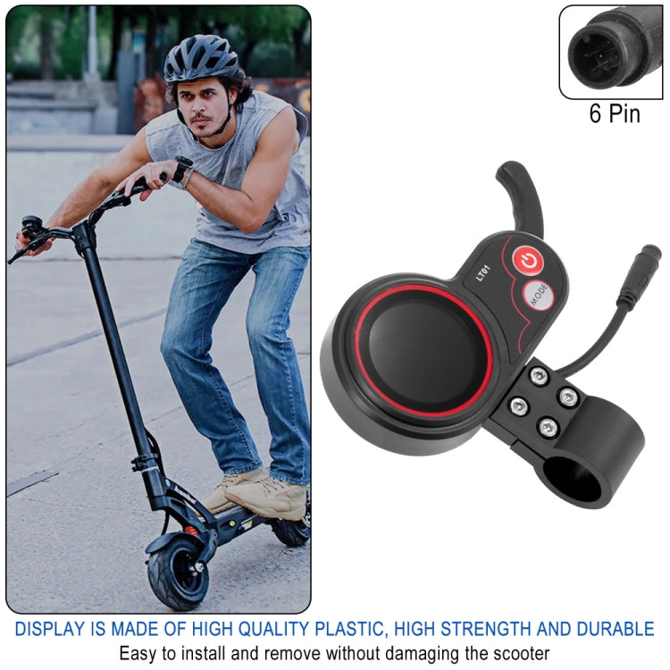 Strumento scooter elettrico con display LT01 a 6 pin per Kaabo Mantis8 / Mantis10 / WOLF WARRIOR X, LT01 6 Pin