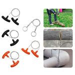 Sega per attrezzatura di sopravvivenza da campeggio all'aperto con fune per sega a filo tirata a mano in acciaio inossidabile, Orange 70cm, Black 70cm, Black 63cm, Orange 63cm