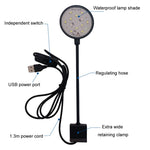Lampada per piante acquatiche traslucide per acquario, luce a clip LED per acquario da 5 W. Spina USB