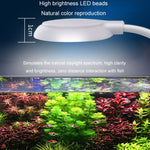 Lampada per piante acquatiche traslucide per acquario, luce a clip LED per acquario da 5 W. Spina USB