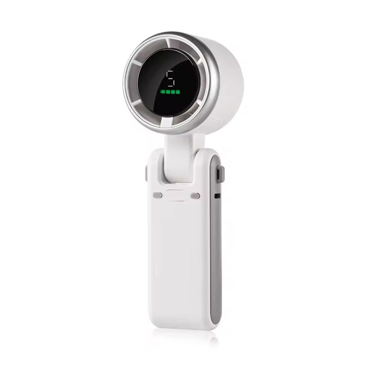 Ventola turbo pieghevole portatile appesa al collo e desktop a doppio uso 5 marce regolabile con display digitale