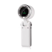Ventola turbo pieghevole portatile appesa al collo e desktop a doppio uso 5 marce regolabile con display digitale