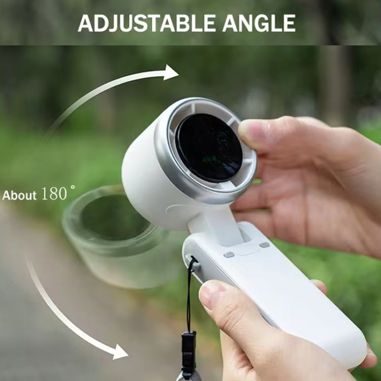 Ventola turbo pieghevole portatile appesa al collo e desktop a doppio uso 5 marce regolabile con display digitale