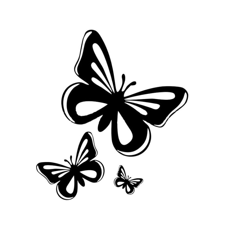 Adesivo decorativo per tappo serbatoio carburante, 3 pezzi/set a forma di farfalla