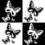 Adesivo decorativo per tappo serbatoio carburante, 3 pezzi/set a forma di farfalla