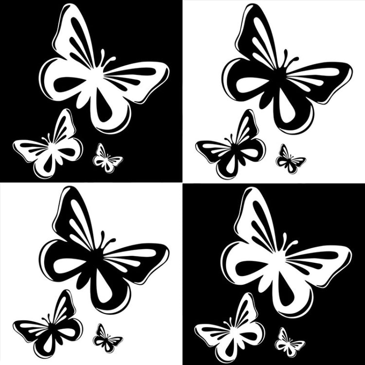 Adesivo decorativo per tappo serbatoio carburante, 3 pezzi/set a forma di farfalla