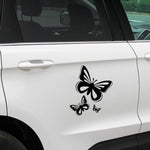 Adesivo decorativo per tappo serbatoio carburante, 3 pezzi/set a forma di farfalla