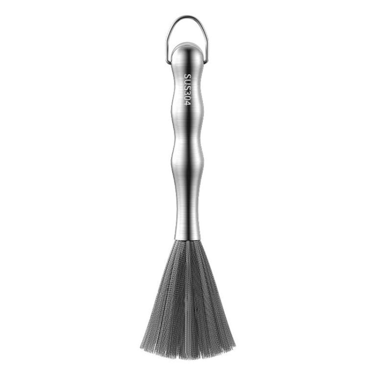 Spazzola per pulizia in acciaio inossidabile con spazzola in filo d'acciaio allungata ispessita 304 per cucina, 25.5cm