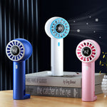 Ventilatore portatile pieghevole con display digitale USB