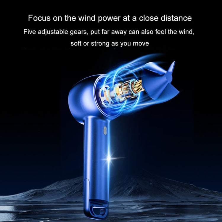 Ventilatore portatile pieghevole con display digitale USB