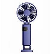 Ventilatore pieghevole portatile con display digitale appeso al collo, muto, piccolo, con ricarica USB