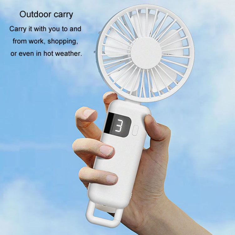 Ventilatore portatile pieghevole con display digitale USB