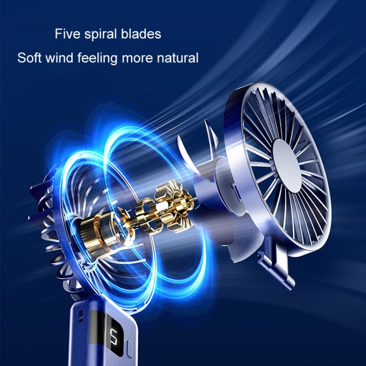 Ventilatore portatile pieghevole con display digitale USB