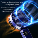 Ventilatore portatile pieghevole con display digitale USB