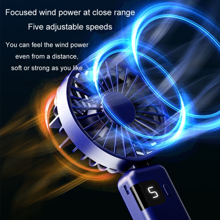 Ventilatore portatile pieghevole con display digitale USB