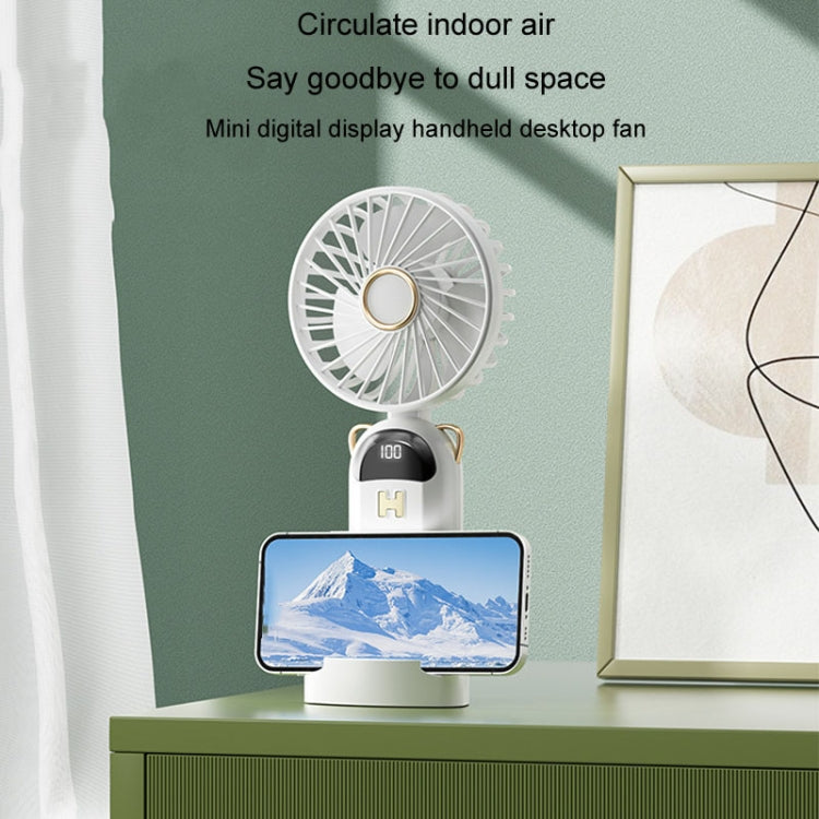 Ventilatore portatile USB pieghevole con display digitale