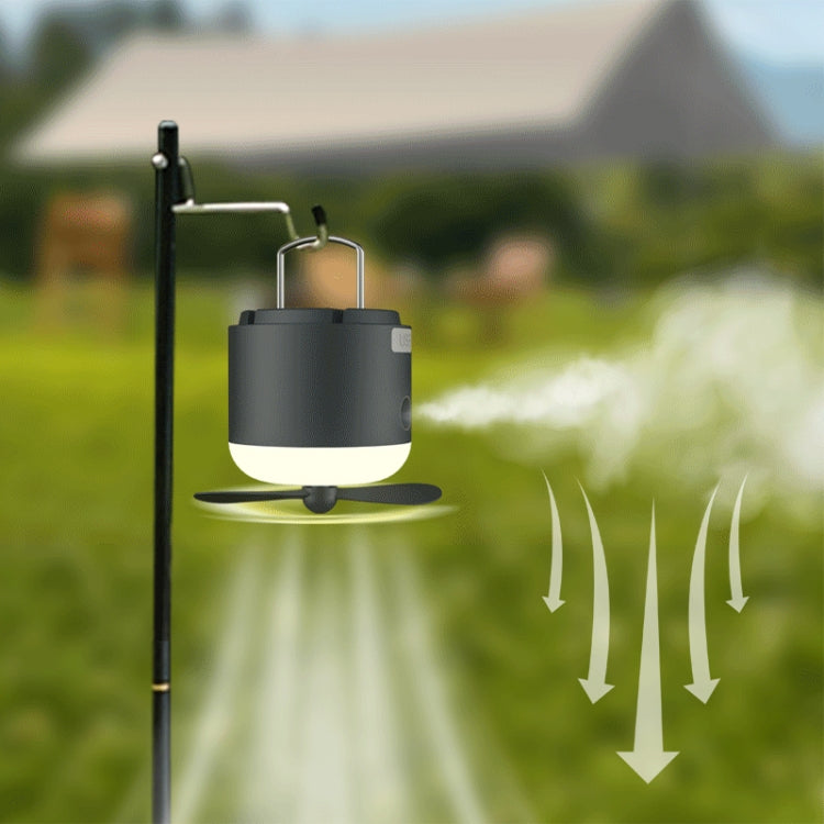Lampada da campeggio con ventola e umidificatore spray