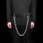 Cintura con pesi per trazioni e allenamento per la forza lombare. Cintura con pesi per estensione del braccio a doppia barra, Paste, Paste+70cm Iron Chain+2 Hooks, Metal Buckle, Metal Buckle+70cm Iron Chain+2 Hooks, Double Layer Paste                  ...