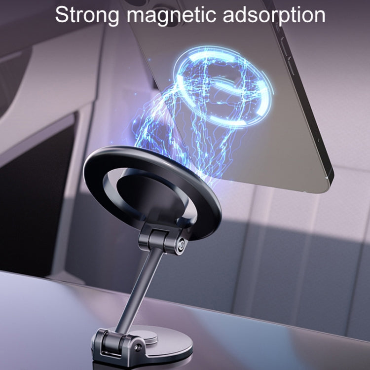 Supporto magnetico pieghevole per telefono da auto, girevole, supporto di navigazione adesivo per cruscotto, D33