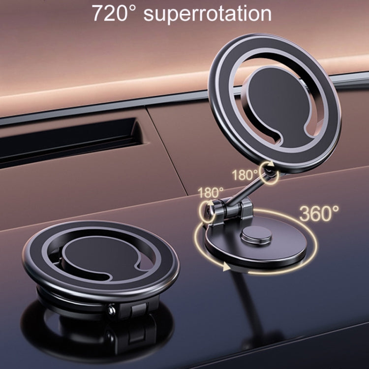 Supporto magnetico pieghevole per telefono da auto, girevole, supporto di navigazione adesivo per cruscotto, D33