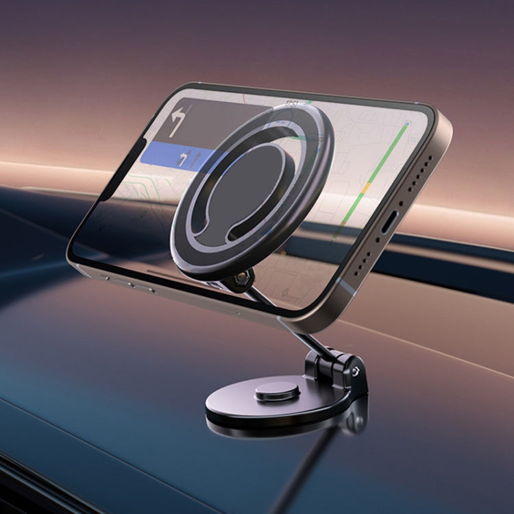 Supporto magnetico pieghevole per telefono da auto, girevole, supporto di navigazione adesivo per cruscotto, D33