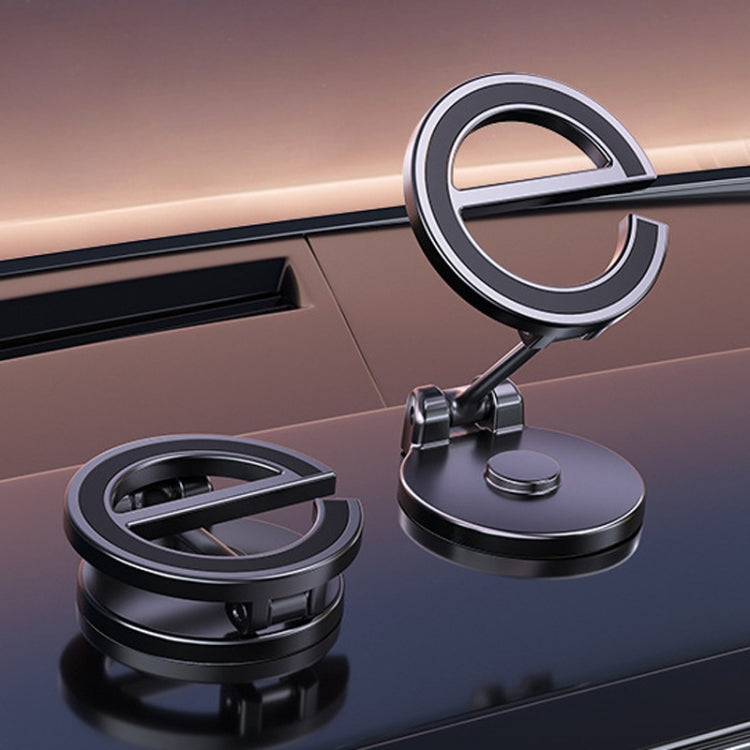 Supporto per telefono da auto pieghevole magnetico con lettera E Supporto di navigazione adesivo girevole per cruscotto, D38