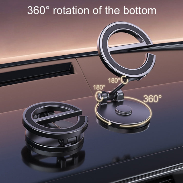 Supporto per telefono da auto pieghevole magnetico con lettera E Supporto di navigazione adesivo girevole per cruscotto, D38