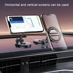 Supporto per telefono da auto pieghevole magnetico con lettera E Supporto di navigazione adesivo girevole per cruscotto, D38