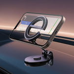 Supporto per telefono da auto pieghevole magnetico con lettera E Supporto di navigazione adesivo girevole per cruscotto, D38
