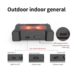 Repellente per animali con flash LED ad ultrasuoni per esterni, repellente per topi solari