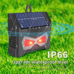 Repellente per animali con flash LED ad ultrasuoni per esterni, repellente per topi solari