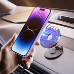 Supporto magnetico pieghevole per telefono da auto, girevole, supporto di navigazione adesivo per cruscotto, D50