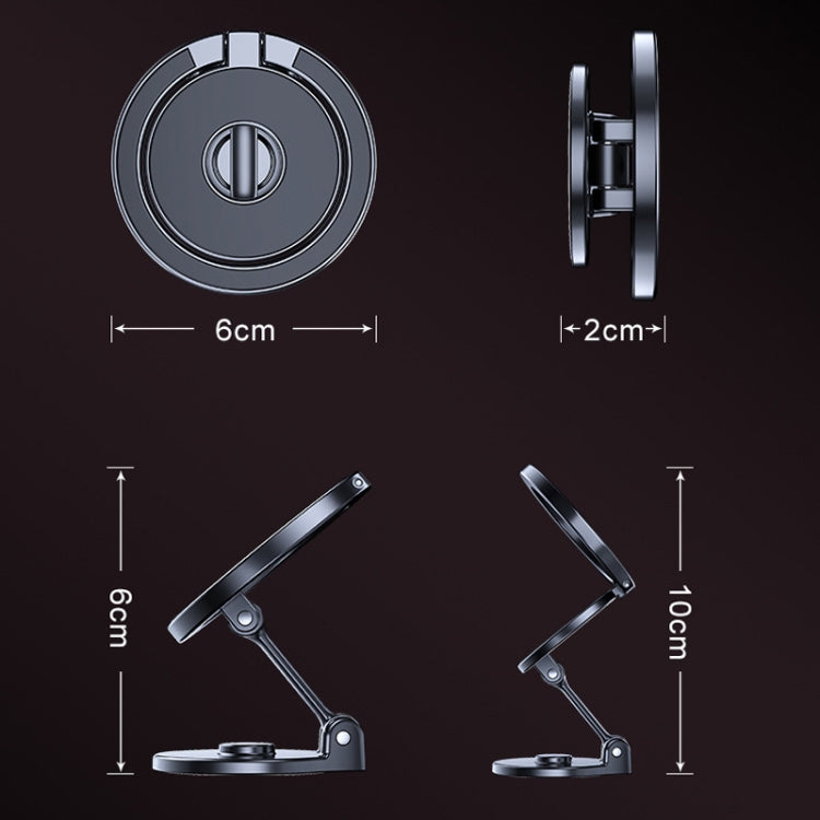 Supporto magnetico pieghevole per telefono da auto, girevole, supporto di navigazione adesivo per cruscotto, D50